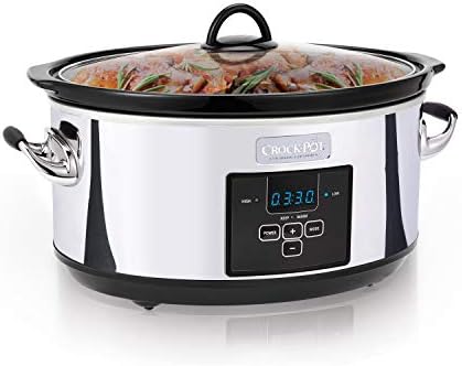 Crock-Pot 7 Quart Programmable Slow Cooker – Polished Platinum XOF6