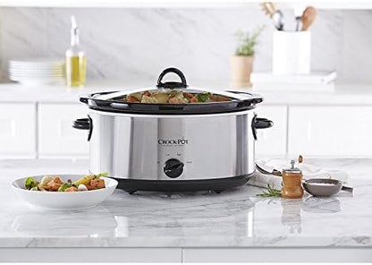 Crock-Pot 7 Quart Oval Manual Slow Cooker – Stainless Steel MMR3