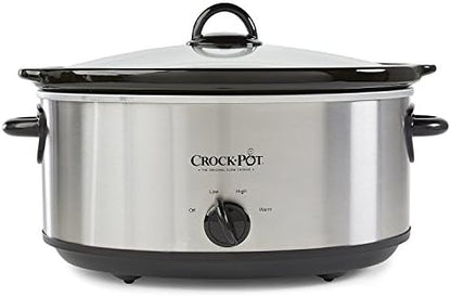 Crock-Pot 7 Quart Oval Manual Slow Cooker – Stainless Steel MMR3