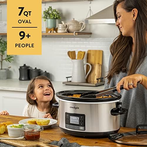 Crock-Pot 7 Quart Portable Programmable Slow Cooker with Timer 9PTZ
