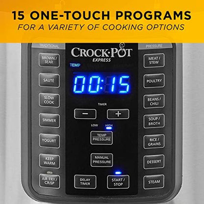 Crock-Pot Express Crisp 8 Quart 10-in-1 Pressure Cooker AXIS