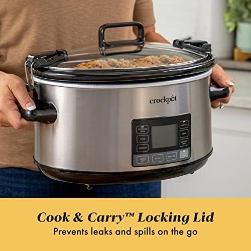 Crock-Pot 7 Quart Portable Programmable Slow Cooker with Timer 9PTZ