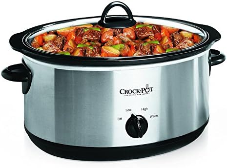 Crock-Pot 7 Quart Oval Manual Slow Cooker – Stainless Steel MMR3