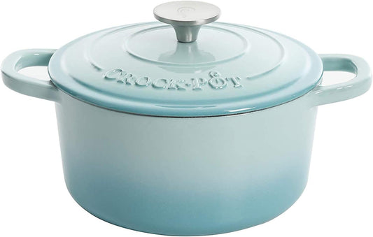 Crock-Pot 3 Quart Enameled Cast Iron Dutch Oven – Aqua 9VTM